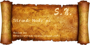 Straub Noémi névjegykártya