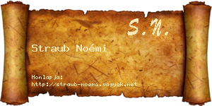 Straub Noémi névjegykártya